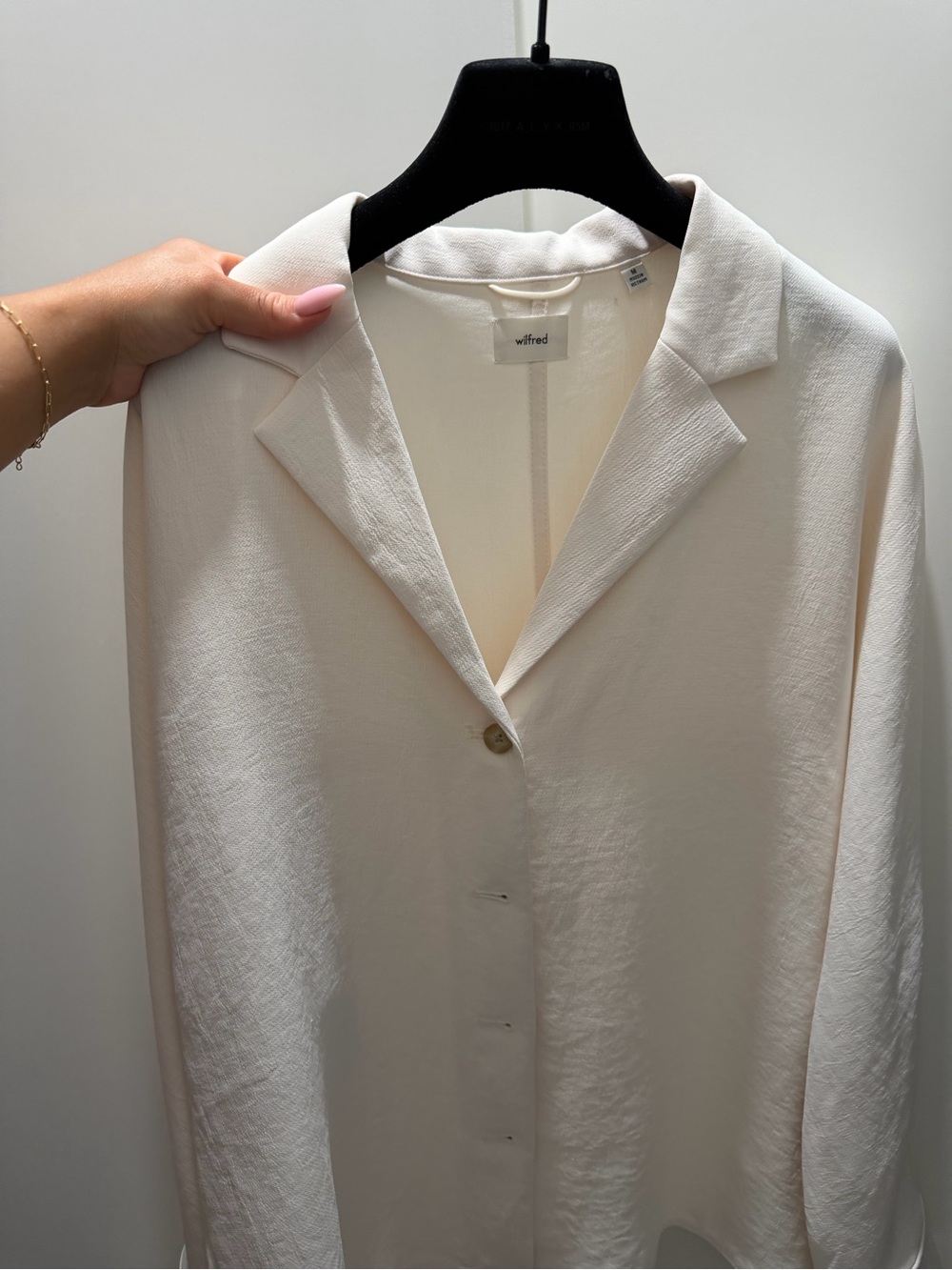 Wilfred Cream Lightweight Notch-Collar Blazer
